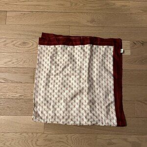 Red and Cream Silk Scarf